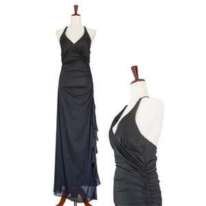 City Triangles Y2K Style Sparkle Halter Maxi Babydoll Dress XL Whimsigoth Witchy